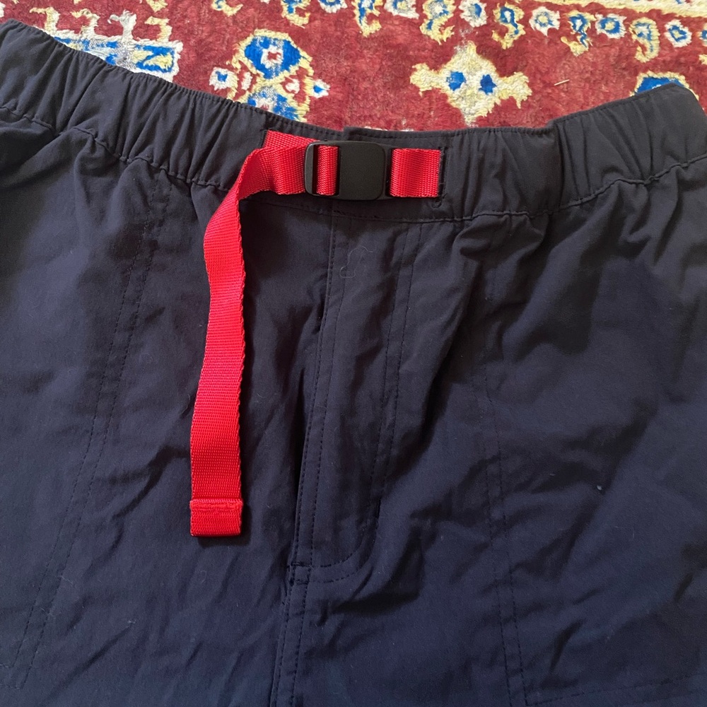 Topo Designs Black River Shorts with Red Webbing Belt Medium (Fits Like Small) - Picture 2 of 7
